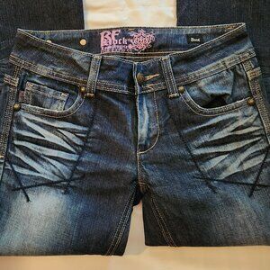 RF Rock for Express jeans sz 2 boot cut distressed EUC